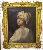 MAZZOLINI S,The young woman depicted in white headdress and ro,1852,Winter Associates US 2009-11-09