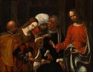 MAZZOLINO Ludovico 1480-1528,Cristo e l'adultera,Bertolami Fine Arts IT 2024-04-18