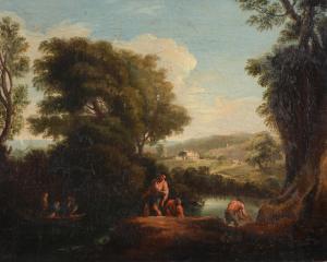 MAZZUOLI Francesco 1763-1839,Figures in a river landscape,Dreweatts GB 2016-02-23