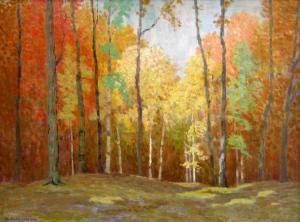 Mc Cormick Stuart 1905-1992,Autumn in the Woods,1966,Westbridge CA 2018-03-11