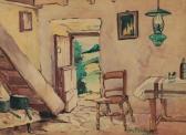 Mc Cullough George,INTERIOR OF AN OLD IRISH COTTAGE,1944,Ross's Auctioneers and values 2022-11-09