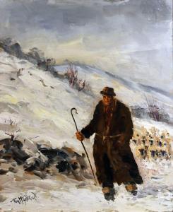 Mc Goldrick Tom,Shepherd with Flock in the Snow,Gormleys Art Auctions GB 2024-04-09