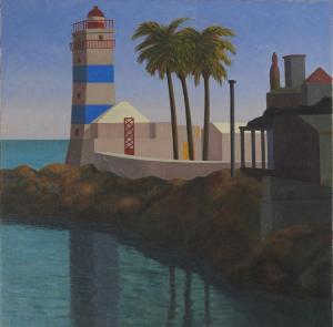 Mc Kee Stephen 1939-2017,SANTA MARTA LIGHTHOUSE AT CASCAIS,2008,De Veres Art Auctions IE 2023-06-13