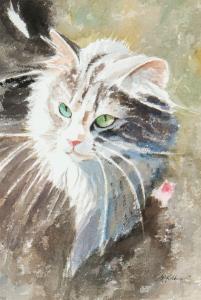 Mc Kibbin William 1932,STUDY OF A CAT,Ross's Auctioneers and values IE 2022-08-17
