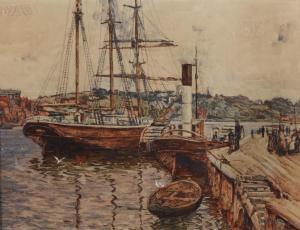 McALLISTER F 1910-1946,Ships moored at a jetty,1910,Mallams GB 2017-07-05
