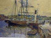 McALLISTER F 1910-1946,SIGNED AND DATED , WATERCOLOUR, Scottish Harbour S,Keys GB 2007-12-07