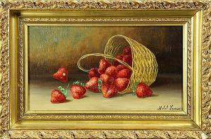 MCALLISTER LEMOS mabel,Still Life of Strawberries in Basket,Clars Auction Gallery 2015-03-21