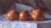 McALLISTER Therese 1951,STILL LIFE WITH ONIONS,1994,Whyte's IE 2011-03-14
