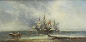 MCALPINE William 1840-1880,Shipping in a Calm,Brightwells GB 2020-03-18