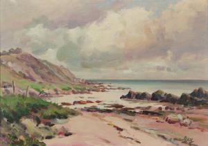 McAULEY Charles J. 1910-1999,ROCKS ON THE ANTRIM COAST,Ross's Auctioneers and values IE 2024-04-17
