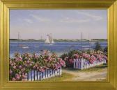 MCAULIFFE NEIL,Rose-covered picket fence along a Cape Cod harbor ,Eldred's US 2016-08-24