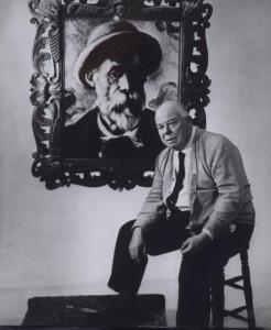 McBEAN Angus,Jean Renoir com auto-retrato do seu pai Pierre-Aug,1959,Veritas Leiloes 2023-06-27