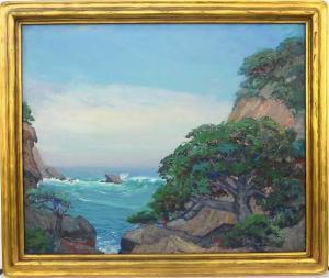 McBURNEY James Edwin 1868-1955,CALIFORNIA COASTAL SEASCAPE,1932,Hood Bill & Sons US 2022-04-05