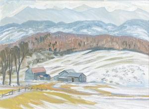 MCCARTHY Doris Jean 1910-2010,Farm in Eastern Townships of Quebec,1974,Lando Art Auction 2024-02-25