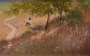 McCARTHY Michael 1940,GIRL AMONGST THE FLOWERS,Leonard Joel AU 2017-05-11