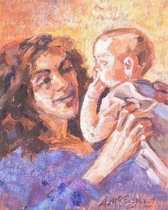 McCaughey Anne Marie,MOTHER WITH CHILD,Ross's Auctioneers and values IE 2020-01-29
