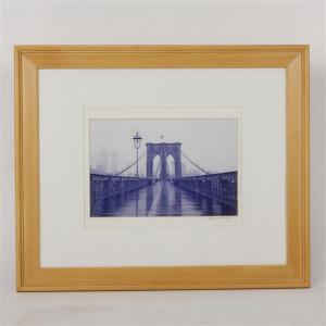 MCCAULEY CAMERON,Brooklyn Bridge in the rain,1960,Ripley Auctions US 2017-05-06