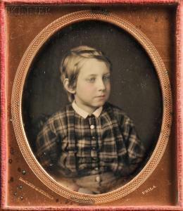 MCCLEES &AMP 1846-1855,A Boy in a Plaid Shirt,Skinner US 2014-05-16