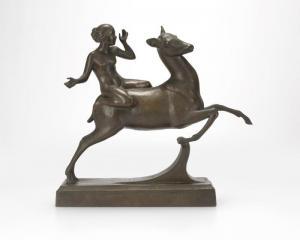 MCCLELLAND STOUT Ida 1881-1927,Nude woman on a deer,John Moran Auctioneers US 2017-01-24