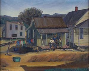 MCCLUNG Florence 1894-1992,On the Porch,Swann Galleries US 2017-06-15