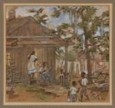 MCCOMB Mary Louise 1900-1900,Black Family in Front of Cabin,Brunk Auctions US 2010-09-11