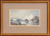 McCONNELL George 1852-1929,Rocky coastal scene with distant ships.,1918,Eldred's US 2012-09-29