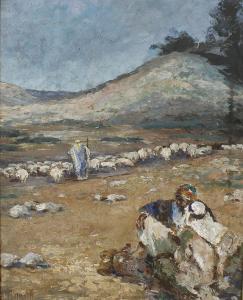 MCCORMACK Robert 1900,Desert scene with shepherds and flock,Fellows & Sons GB 2016-10-24
