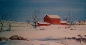MCCOY JR. John T 1905,Red Barn in Winter,William Doyle US 2007-01-10