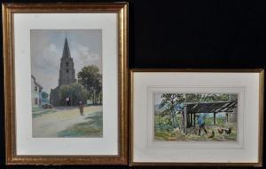 MCCREE SCOTT Thomas 1881-1926,A Normandy Church,1924,Anderson & Garland GB 2017-12-05