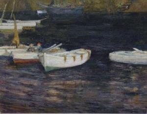 McCROSSAN Mary 1865-1934,BOATS IN A HARBOUR,Sworders GB 2011-04-20