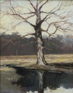 MCCULLOUGH William W 1948,Tree in a Winter Landscape,Brunk Auctions US 2012-07-14