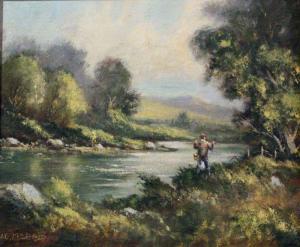 MCDAID J. C,Fishing on the Derg Co. Tyrone,Gormleys Art Auctions GB 2013-05-07