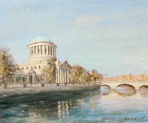 McDermott Seàn 1900-2000,Four Courts-Late Evening,Adams IE 2007-10-02