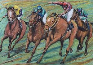 McDONALD James 1939,HEADING FOR THE FINISH,Ross's Auctioneers and values IE 2019-01-16