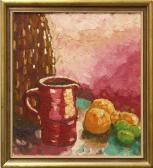 mcdonnell mary,Still Life with Cup and Fruit,Clars Auction Gallery US 2009-08-08