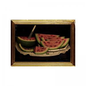 MCDOWELL Daniel 1809-1885,watermelon wedges on a white platter on a marble-t,Sotheby's GB 2002-05-23