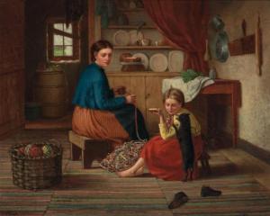 McEWAN William M 1859-1880,Balling Yarn in the Kitchen,1870,William Doyle US 2019-03-27