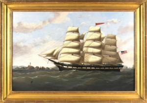McFARLANE Duncan 1840-1866,Portrait of the American ship Charles S,1855,Eldred's US 2024-02-28
