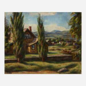 McFEE Henry Lee 1886-1953,Houses in Valley,Rago Arts and Auction Center US 2021-04-28