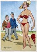 McGILL Donald Fraser Gould 1875-1962,The Red Bikini,Gorringes GB 2010-03-24