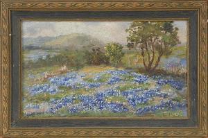 McGILL Eloise Polk 1868-1939,Field of bluebonnets,Eldred's US 2015-04-04