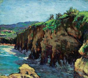 MCGILLIVRAY FLORENCE HELENA 1864-1938,Untitled - Coastal Cliffs,Levis CA 2019-11-03