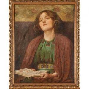 McGREGOR Sara,Untitled (Caped Woman with Book),1900,Rago Arts and Auction Center US 2016-02-26
