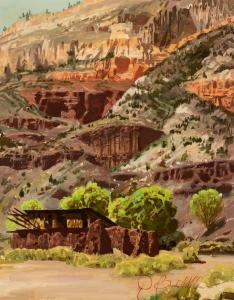 McGREW Ralph Brownell 1916-1994,In Jemez Canyon,Santa Fe Art Auction US 2023-11-11