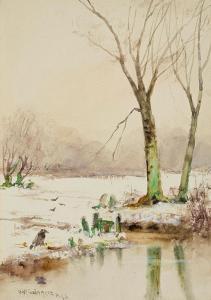 McGUINNESS William Bingham 1849-1928,A Winter Day, near Edgeware,1920,Morgan O'Driscoll 2024-03-04