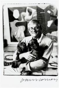 MCHUGH Jim,David Hockney with his two dogs, Stanley and Boodg,1994,Borromeo Studio d'Arte 2019-06-15