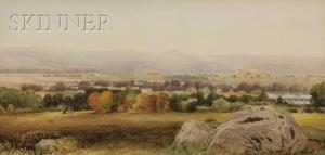McILVAINE William 1813-1867,Landscape Vista, Possibly Pennsylvania,1860,Skinner US 2010-01-29