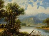 MCINTYRE J 1800-1900,Loch Scene with Mountains & Figures,5th Avenue Auctioneers ZA 2015-09-06