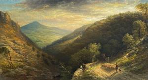 MCINTYRE Joseph W 1866-1888,Panoramic Highland Scene featuring a Path Blocked ,Burchard 2021-06-13