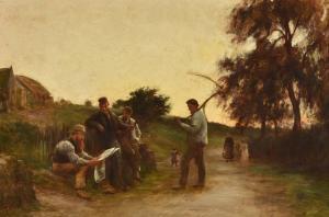 McKAY William Darling,Harvesters at rest in a landscape, one holding a v,Dreweatts 2021-05-27